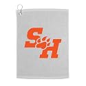 Sport Your Gear Sam Houston State Bearkats Golf Bag Towel - Officially Licensed - Athletic Logo - Ultra-Absorbent, Grommet Attachment, Keeps Clubs &amp; Hands Dry