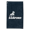 Sport Your Gear Samford Bulldogs Golf Bag Towel - Officially Licensed - Athletic Logo - Ultra-Absorbent, Grommet Attachment, Keeps Clubs &amp; Hands Dry