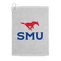 Sport Your Gear SMU Mustangs Golf Bag Towel - Officially Licensed - Athletic Logo - Ultra-Absorbent, Grommet Attachment, Keeps Clubs &amp; Hands Dry