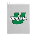 Sport Your Gear South Carolina Upstate Spartans Golf Bag Towel - Officially Licensed - Athletic Logo - Ultra-Absorbent, Grommet Attachment, Keeps Clubs &amp; Hands Dry