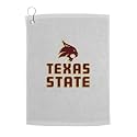 Sport Your Gear Texas State Bobcats Golf Bag Towel - Officially Licensed - Athletic Logo - Ultra-Absorbent, Grommet Attachment, Keeps Clubs &amp; Hands Dry