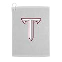 Sport Your Gear Troy Trojans Golf Bag Towel - Officially Licensed - Athletic Logo - Ultra-Absorbent, Grommet Attachment, Keeps Clubs &amp; Hands Dry