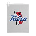 Sport Your Gear Tulsa Golden Hurricane Golf Bag Towel - Officially Licensed - Athletic Logo - Ultra-Absorbent, Grommet Attachment, Keeps Clubs &amp; Hands Dry