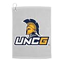 Sport Your Gear UNC Greensboro Spartans Golf Bag Towel - Officially Licensed - Athletic Logo - Ultra-Absorbent, Grommet Attachment, Keeps Clubs &amp; Hands Dry
