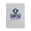 Sport Your Gear UNC Wilmington Seahawks Golf Bag Towel - Officially Licensed - Athletic Logo - Ultra-Absorbent, Grommet Attachment, Keeps Clubs & Hands Dry