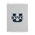 Sport Your Gear Utah State Aggies Golf Bag Towel - Officially Licensed - Athletic Logo - Ultra-Absorbent, Grommet Attachment, Keeps Clubs &amp; Hands Dry