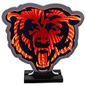 Sporticulture NFL Team Chicago Bears LED Infinity Logo Light - 3D Light Effect, Acrylic Display with UL Plug and Stand