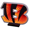 Sporticulture NFL Team Cincinnati Bengals LED Infinity Logo Light - 3D Light Effect, Acrylic Display with UL Plug and Stand