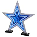 Sporticulture NFL Team Dallas Cowboys LED Infinity Logo Light - 3D Light Effect, Acrylic Display with UL Plug and Stand