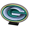 Sporticulture NFL Team Green Bay Packers LED Infinity Logo Light - 3D Light Effect, Acrylic Display with UL Plug and Stand