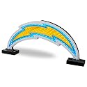 Sporticulture NFL Team Los Angeles Chargers LED Infinity Logo Light - 3D Light Effect, Acrylic Display with UL Plug and Stand