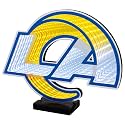 Sporticulture NFL Team Los Angeles Rams LED Infinity Logo Light - 3D Light Effect, Acrylic Display with UL Plug and Stand