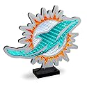 Sporticulture NFL Team Miami Dolphins LED Infinity Logo Light - 3D Light Effect, Acrylic Display with UL Plug and Stand