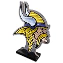 Sporticulture NFL Team Minnesota Vikings LED Infinity Logo Light - 3D Light Effect, Acrylic Display with UL Plug and Stand