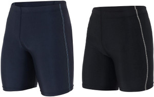 sportinger self design women black dark blue tights