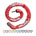Sportneer Bike Lock: 5 Digit Combination High Security Anti Theft Bike Chain Lock - 3.2/3.6/4ft Heavy Duty Keyless Bicycle Lock for Bike, Motorcycle, Scooter, Door & Gate - 4/6mm Thick, Easy to Use