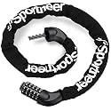 Sportneer Bike Lock: 5 Digit Combination High Security Anti Theft Bike Chain Lock - 3.2/3.6/4ft Heavy Duty Keyless Bicycle Lock for Bike, Motorcycle, Scooter, Door & Gate - 4/6mm Thick, Easy to Use