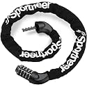 Sportneer Bike Lock: 5 Digit Combination High Security Anti Theft Bike Chain Lock - 3.2/3.6/4ft Heavy Duty Keyless Bicycle Lock for Bike, Motorcycle, Scooter, Door &amp; Gate - 4/6mm Thick, Easy to Use