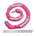 Sportneer Bike Lock: 5 Digit Combination High Security Anti Theft Bike Chain Lock - 3.2/3.6/4ft Heavy Duty Keyless Bicycle Lock for Bike, Motorcycle, Scooter, Door &amp; Gate - 4/6mm Thick, Easy to Use
