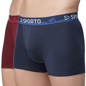 sporto Macho Mens Combed Cotton Spandex Trunk