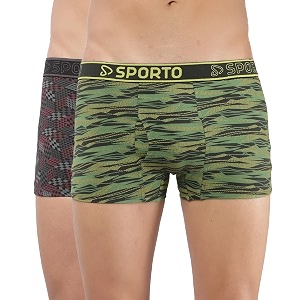 sporto Macho Mens Cotton Spandex Trunk