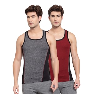 sporto Mens Round Neck Solid Vest Premium