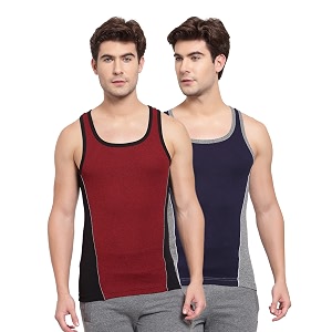 sporto Mens Round Neck Solid Vest Premium