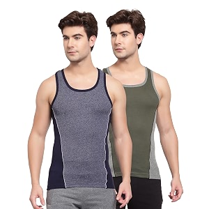 sporto Mens Round Neck Solid Vest Premium
