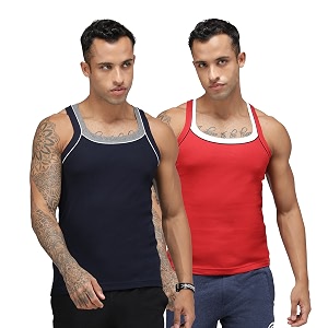 sporto Mens Round Neck Solid Vest 100