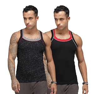 sporto Mens Round Neck Solid Vest 100