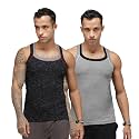 sporto Men39s Round Neck Solid Vest 100