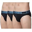 sporto Men39s Solid Cotton Brief with Soft