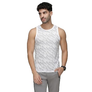 sporto Mens InstaCool Self Design Muscle Vest