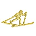 Sports Chenille Lapel Pins: 44 Varieties - Bright Gold - Unisex - Clutch Back