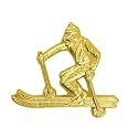 Sports Chenille Lapel Pins: 44 Varieties - Bright Gold - Unisex - Clutch Back