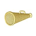 Sports Chenille Lapel Pins: 44 Varieties - Bright Gold - Unisex - Clutch Back