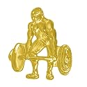 Sports Chenille Lapel Pins: 44 Varieties - Bright Gold - Unisex - Clutch Back