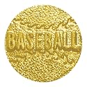 Sports Chenille Lapel Pins: 44 Varieties - Bright Gold - Unisex - Clutch Back