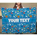 Sports Kids Throw Blanket - Custom Personalized Fleece with Name, 60x80 in