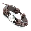 Sports Leather Wrap Bracelets for Men & Teens, Team Sport Jewelry for High School, Teenagers Charm Bracelet Adjustable Sizing