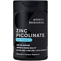 Sports Research® Zinc Picolinate 30mg w/Organic Coconut Oil, 90 Softgels