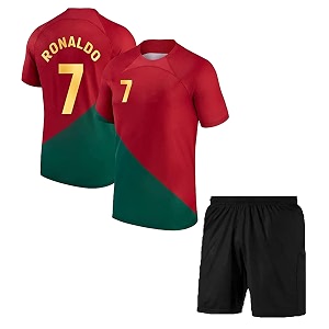 Sports Soccer Football Portug Boys Black Jersey