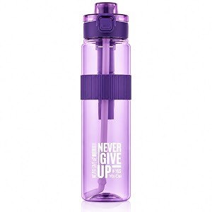 Sports Water Bottle with Straw Carry