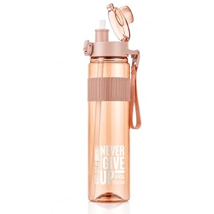 Sports Water Bottle with Straw Carry