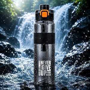 Sports Water Bottle with Straw Carry