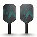 Xtrieve-3K Pickle Ball Racket Set of 2 | 16mm 3K Carbon Fiber Surface (T700) | Dense 8 mm PP Core | Max Power &amp; Top Spin | AIPA Approved Pickleball Paddle of USAPA Standards - Teal