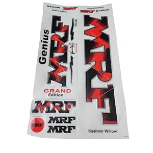sportsworld ss va 90034 3d embossedllaminated cricket bat sticker self adhesive red pack of 1