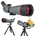 Spotting Scope 25-75x85, Dual Focusing Spotting Scope with Tripod, BAK4 Prism, FMC, Spotter Scope for targeting, Bird Watching, Wildlife, with Phone Adapter, Carrying Case