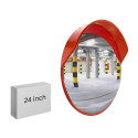 Spotview Unbreakable Convex Mirror For Road Safety with Installation Kit 24 Inch Rearview Radar Mirror