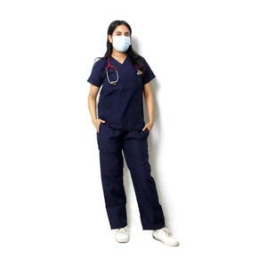 Spotview Womens Classic Scrub Suit Set